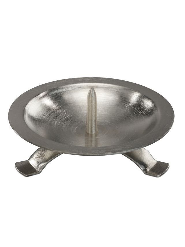 Kerzenleuchter Dreifuß silberfarben, D 9cm