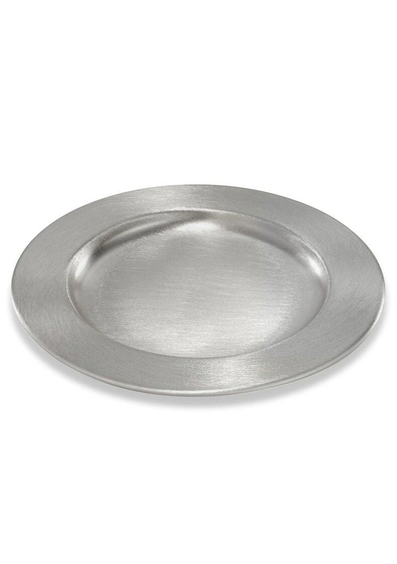 Kerzenteller silberfarben, D 14cm