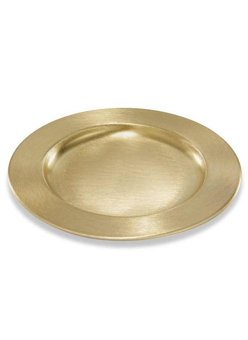 Kerzenteller goldfarben, D 14cm