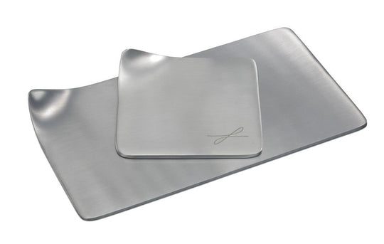 Kerzenteller silberfarben eckig, 8,5 x 8,5cm € Kerzenleuchter Silberfarben 1917 WikaKerzen