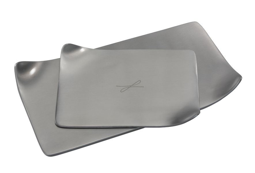 Kerzenteller silberfarben eckig, 9 x 12cm € Kerzenleuchter Silberfarben 1925 WikaKerzen