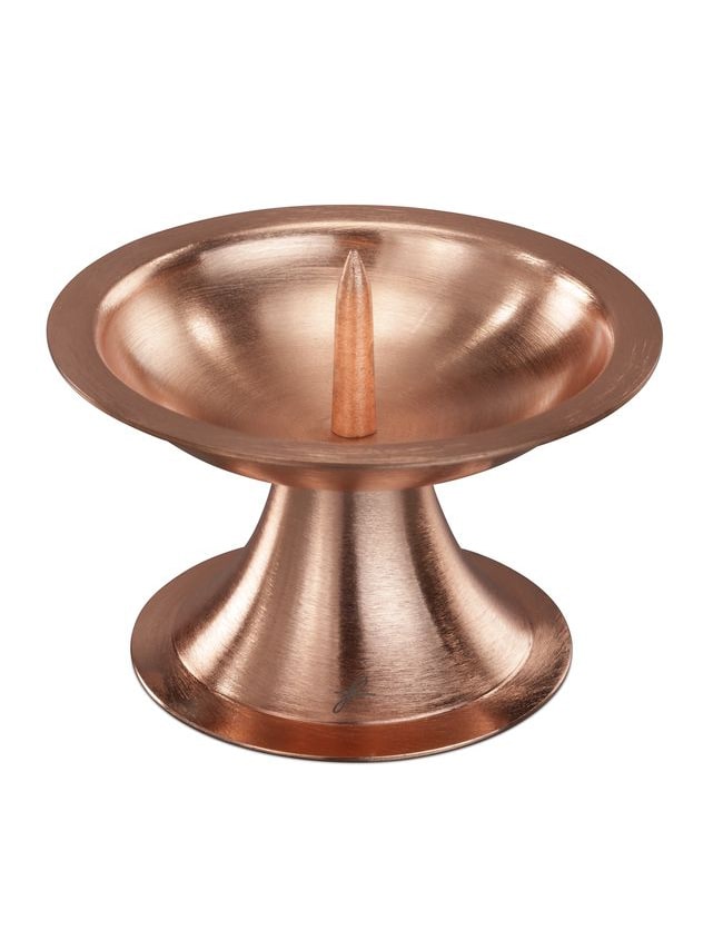 Kerzenleuchter rotgoldfarben, D 9cm € Kerzenleuchter 1930 WikaKerzen
