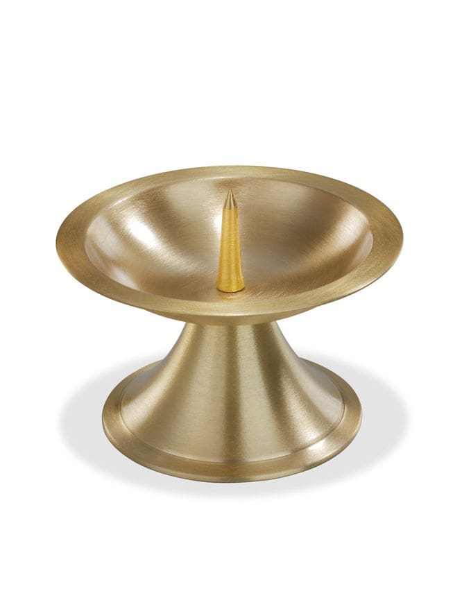 Kerzenleuchter Scheibenleuchter Gold, Satiniert, Durchmesser 90mm € Kerzenleuchter WV-CIEE-SFZ2 WikaKerzen