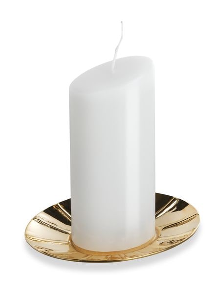 Kerzenteller goldfarben, 95 x 160mm € Kerzenleuchter Goldfarben 1944 WikaKerzen