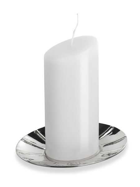 Kerzenteller silberfarben, 95 x 160mm € Kerzenleuchter Silberfarben 1945 WikaKerzen