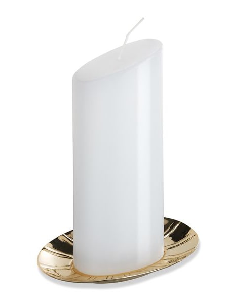 Kerzenteller goldfarben, 100 x 140mm € Kerzenleuchter Goldfarben 1946 WikaKerzen