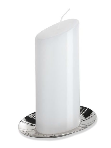 Kerzenteller siberfarben, 100 x 140mm € Kerzenleuchter Silberfarben 1947 WikaKerzen