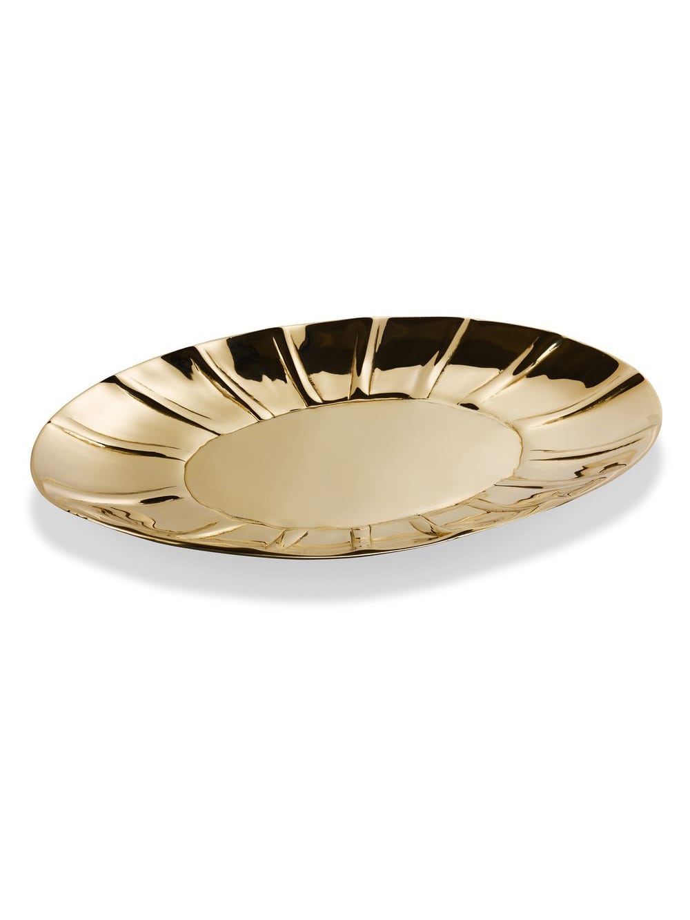 Kerzenteller goldfarben, 135 x 235mm € Kerzenleuchter 1948 WikaKerzen
