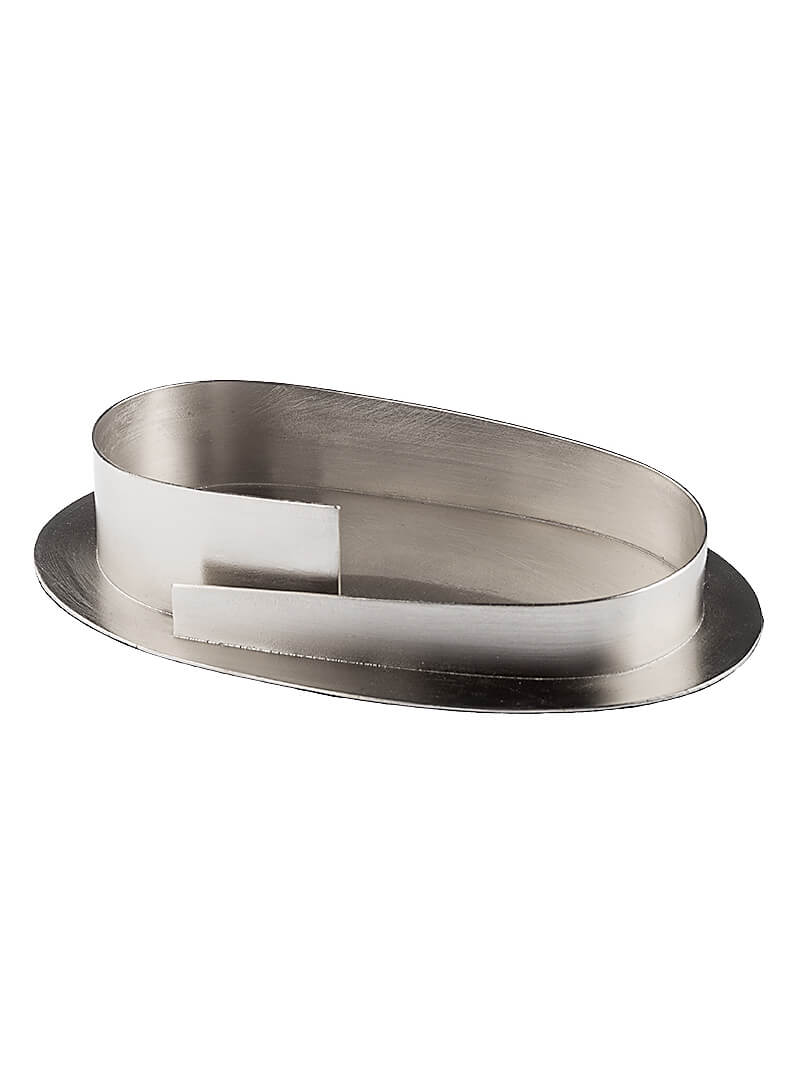 Kerzenleuchter für Ovalkerzen 7 x 14 cm Silber