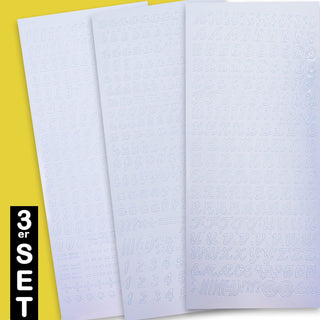 Buchstaben-Set Zum Beschriften (Weiß,Schräg)
