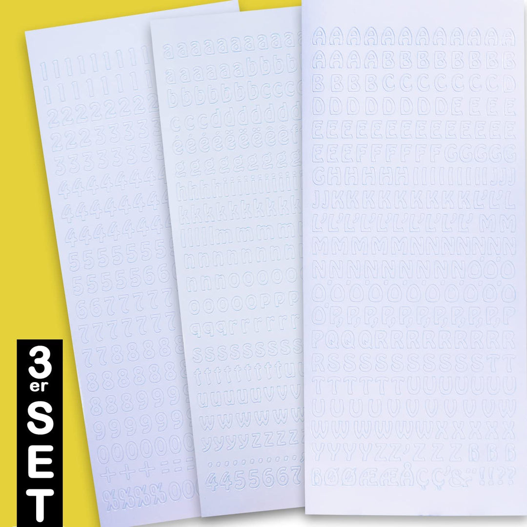 Buchstaben-Set Zum Beschriften (Weiß,Gerade)