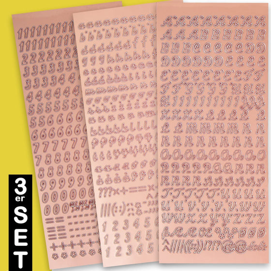Buchstaben-Set Zum Beschriften (Kupfer,Schräg)