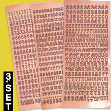 Buchstaben-Set Zum Beschriften (Kupfer,Gerade)