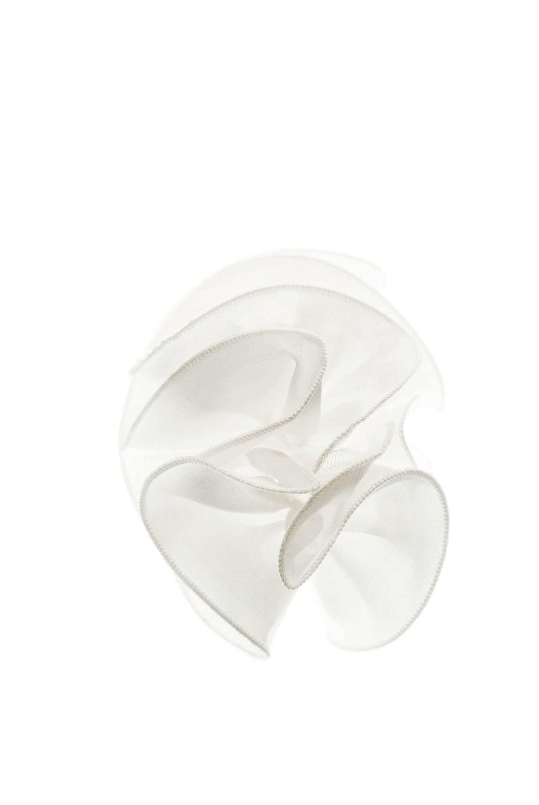 weißer Tropfenfänger aus Organza und Tüll für Kerzen Ø 3-4 cm, Tropfschutz für Tauf- und Kommunionkerzen