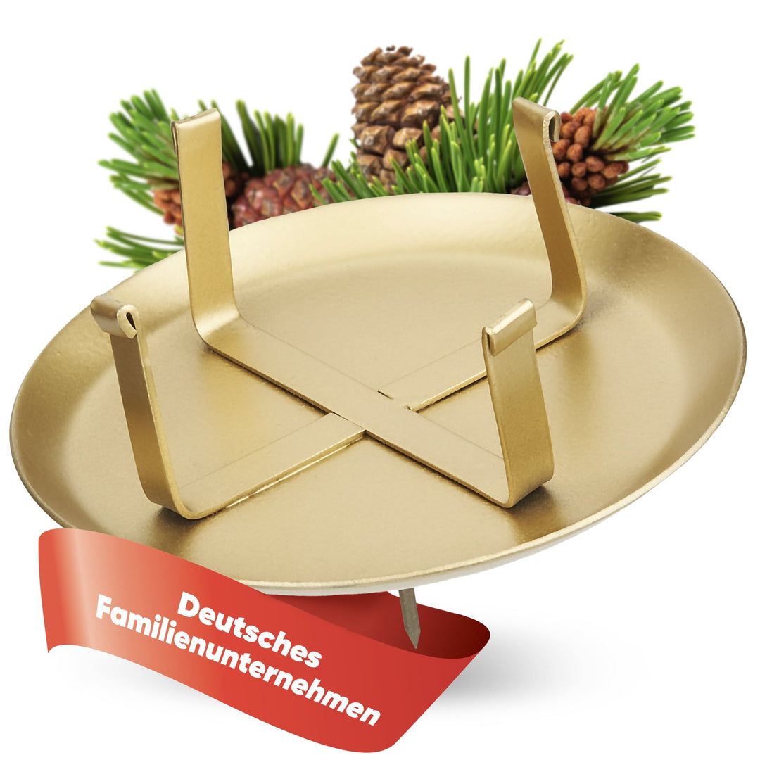 Kerzenstecker Adventskranz – Set ohne Dorn für Kerzen bis Ø 8 cm