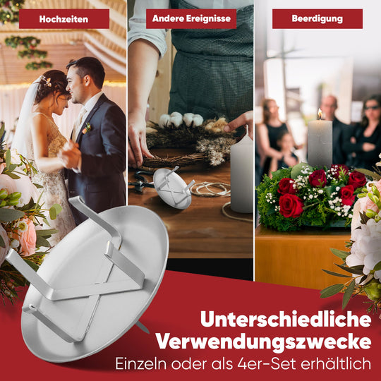 Kerzenstecker Adventskranz – Set ohne Dorn für Kerzen bis Ø 8 cm