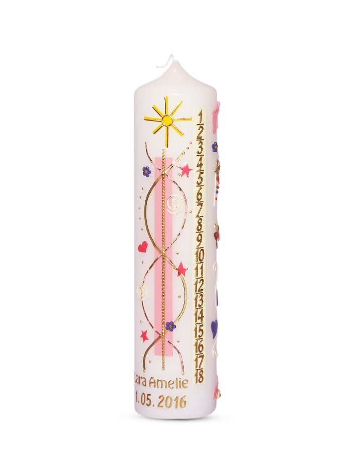 Lebenslicht Kerze 1-18 Geburtskerze Lebenskerze Nr. 7 € Lebenskerze WKGK007 WikaKerzen