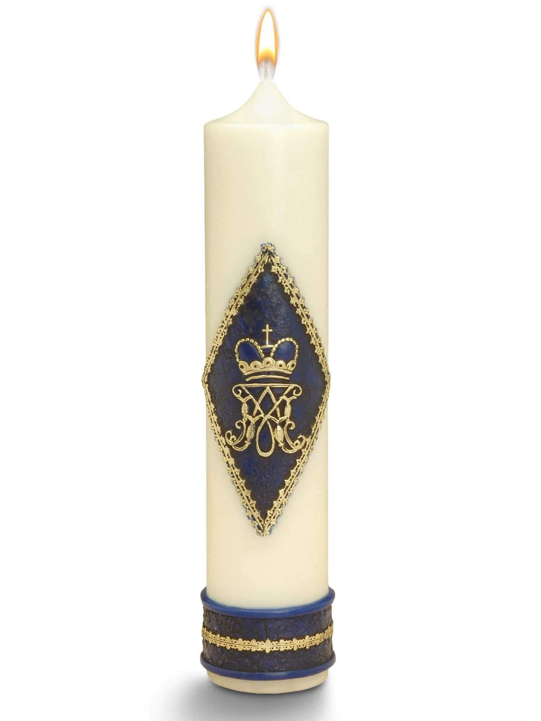 Marienkerze mit Krone – Traditionelle Handarbeit für feierliche Andachten und besondere Anlässe € Marienkerzen Krone WikaKerzen