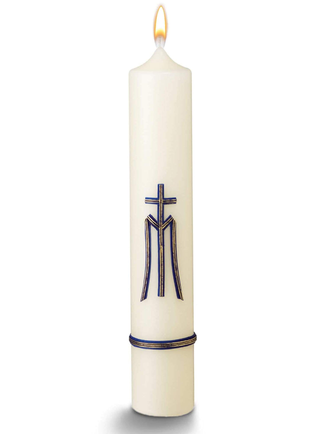 Marienkerze Krone-Gold-G – Traditionelle Handarbeit für tiefgreifende spirituelle Erlebnisse und Andachten