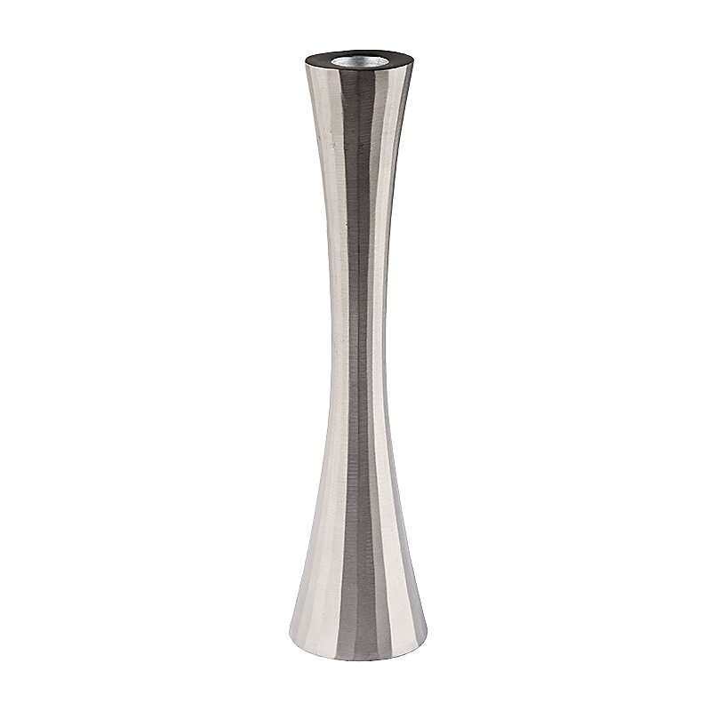 Silberfarbenener Leuchter H 24 cm € Deko 2071 WikaKerzen
