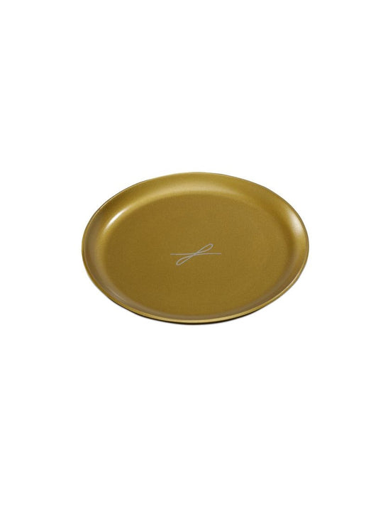 Kerzenteller goldfarben, D 10cm