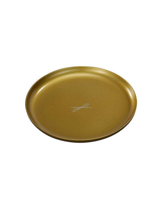 Kerzenteller goldfarben, D 12cm