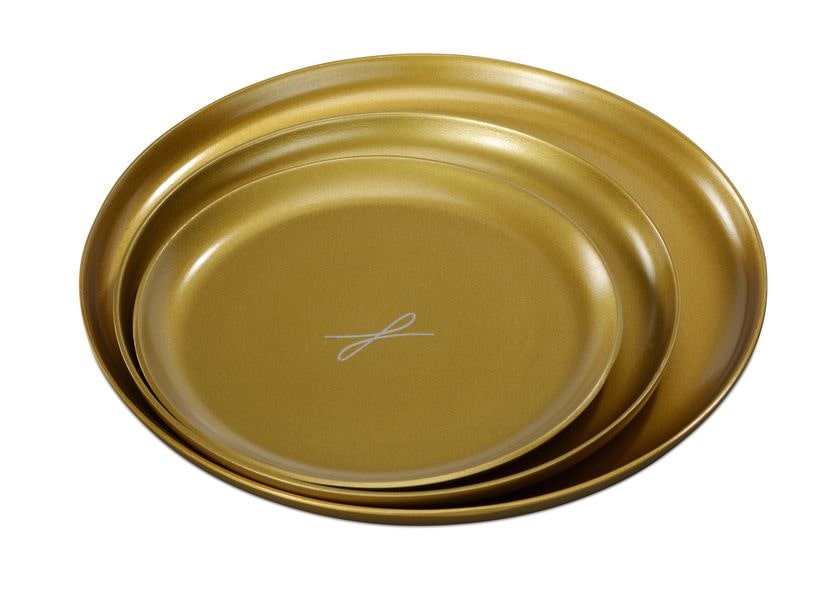 Kerzenteller goldfarben, D 10cm