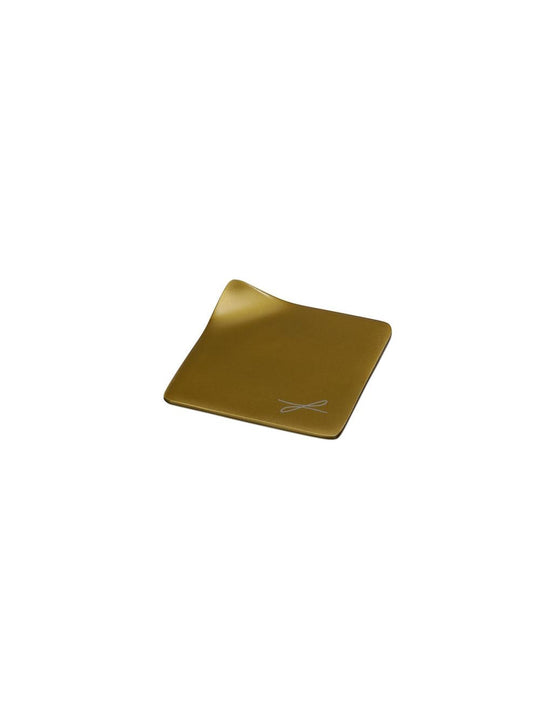 Kerzenteller goldfarben eckig, 8,5 x 8,5cm