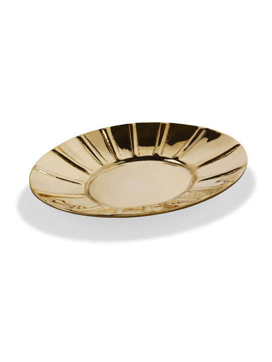 Kerzenteller goldfarben, 95 x 160mm