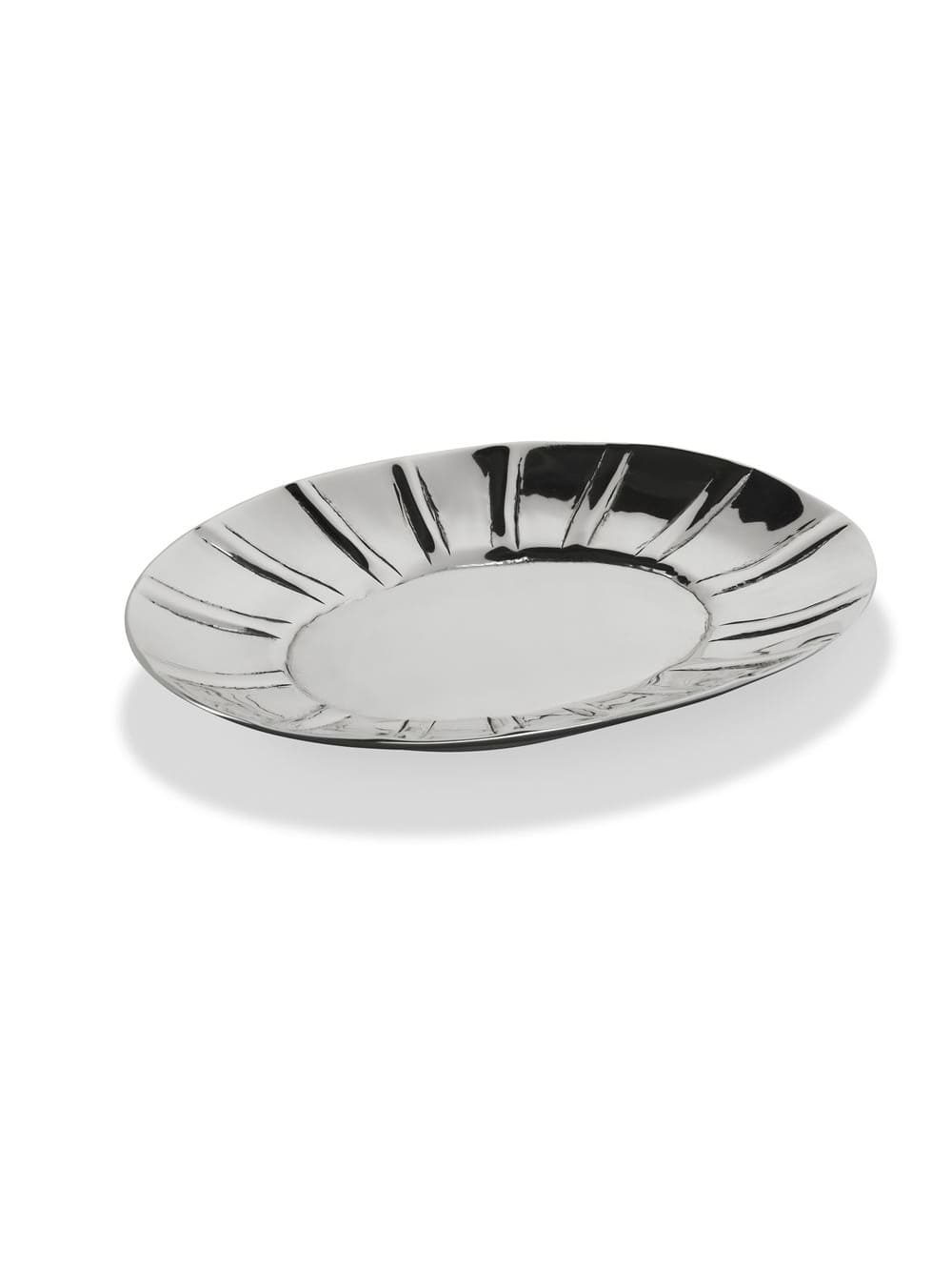 Kerzenteller siberfarben, 100 x 140mm