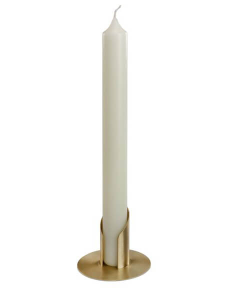 Kerzenleuchter goldfarben mit schlitz für Kerzen D 3cm