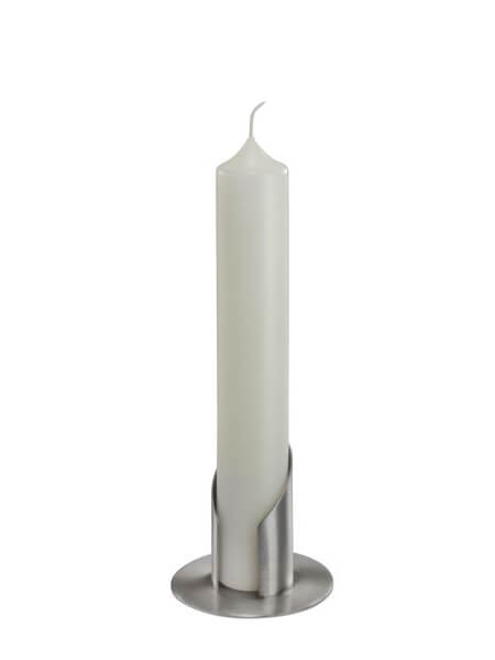 Kerzenleuchter silberfarben für Kerzen D 5cm mit schlitz