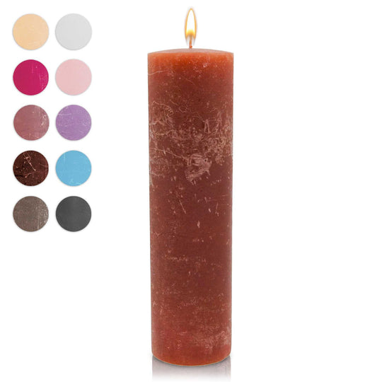 Rustic Stumpenkerze-Rohling - Zur Deko oder zum Basteln € Kerzenrohling Grau-20x7 WikaKerzen