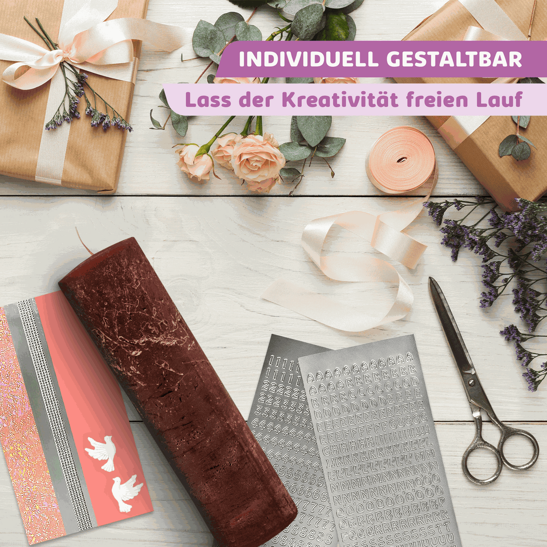 Rustic Stumpenkerze-Rohling - Zur Deko oder zum Basteln € Kerzenrohling Grau-20x7 WikaKerzen