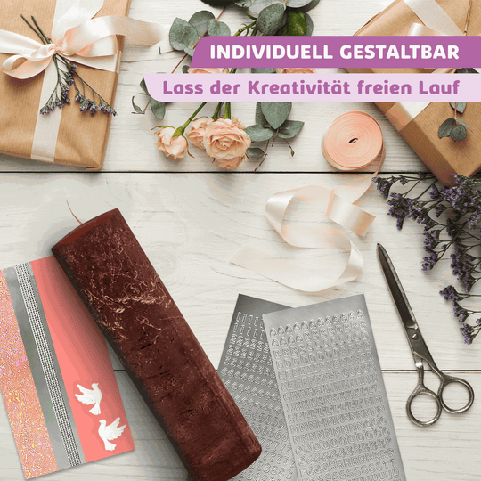 Rustic Stumpenkerze-Rohling - Zur Deko oder zum Basteln € Kerzenrohling Grau-20x7 WikaKerzen