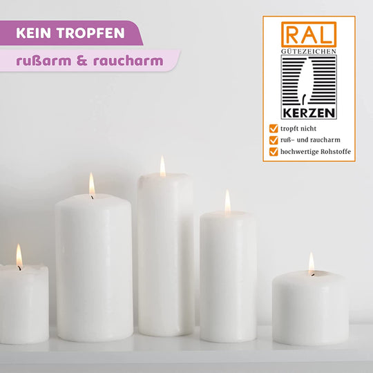 Taufkerze selber Machen Set (Regenbogen,25x7cm,Weiß)
