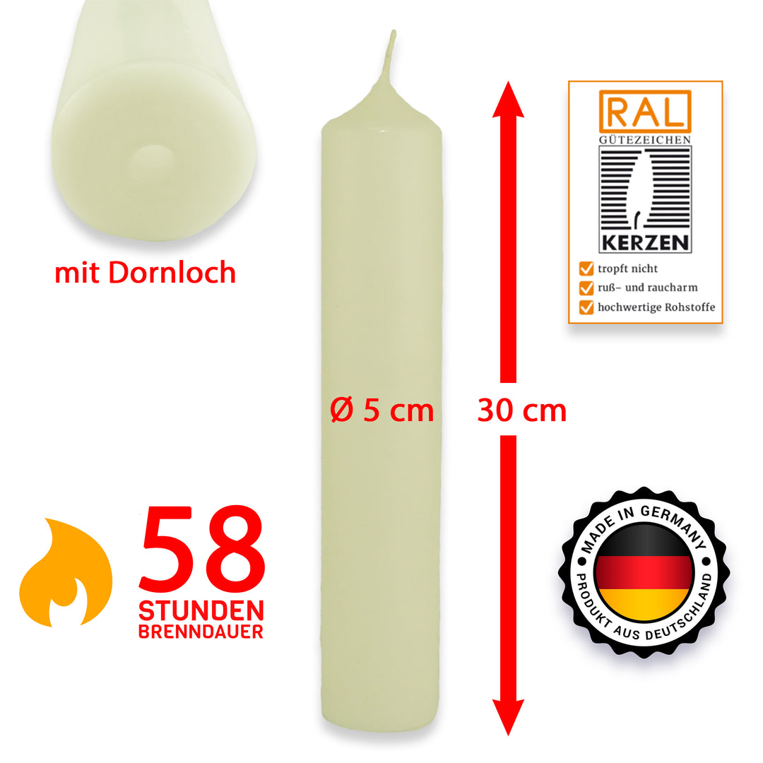 Stumpenkerze-Rohling Blanko ideal zum Basteln und Verzieren
