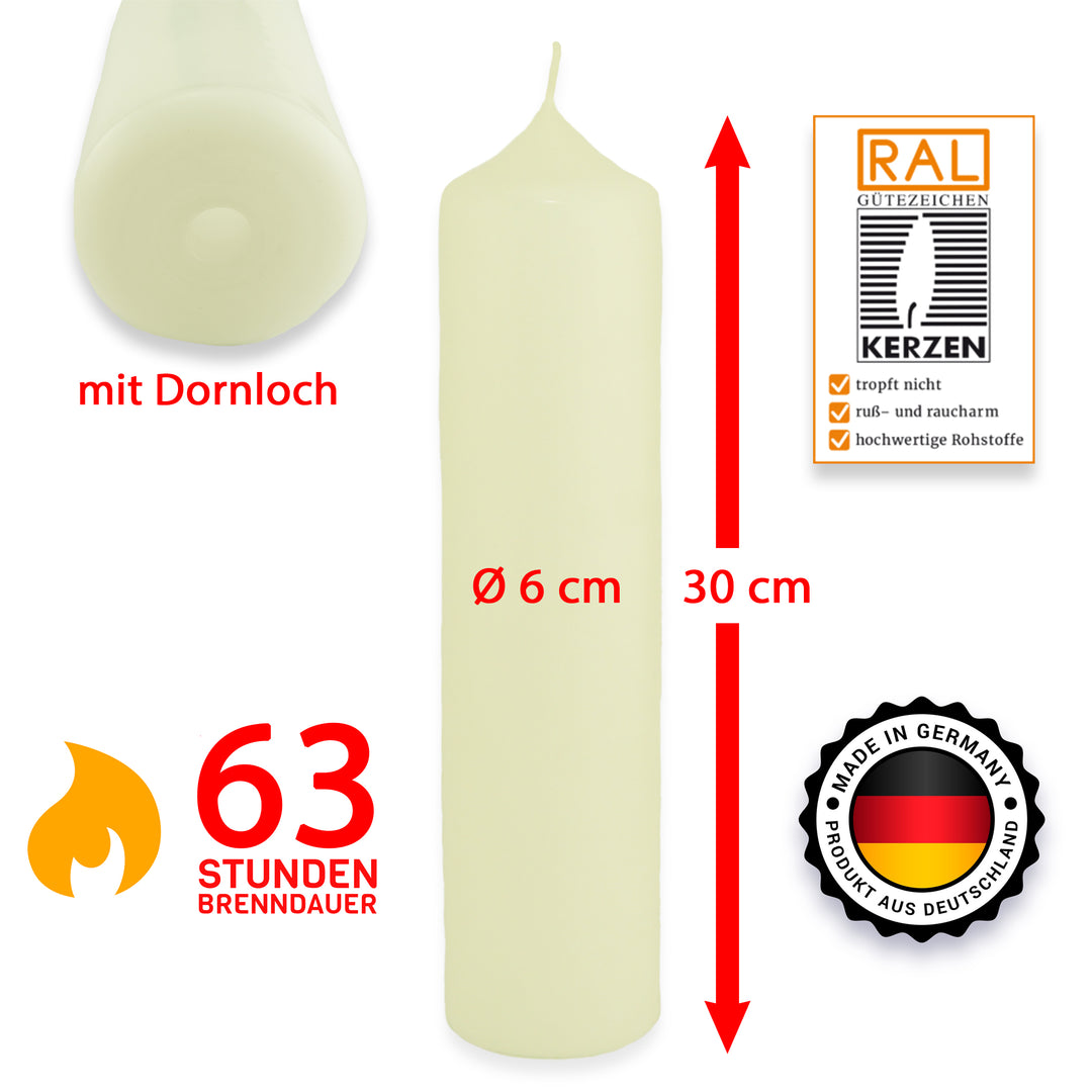Stumpenkerze-Rohling Blanko ideal zum Basteln und Verzieren