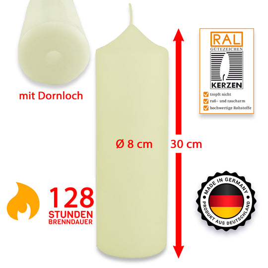 Stumpenkerze-Rohling Blanko ideal zum Basteln und Verzieren