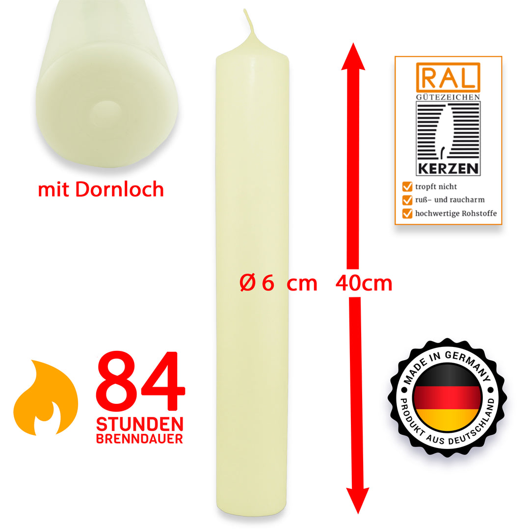 Stumpenkerze-Rohling Blanko ideal zum Basteln und Verzieren
