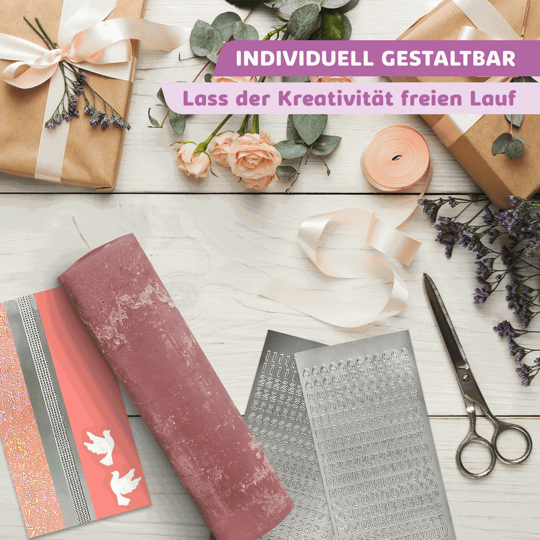 Rustic Stumpenkerze-Rohling - Zur Deko oder zum Basteln € Kerzenrohling Grau-20x7 WikaKerzen