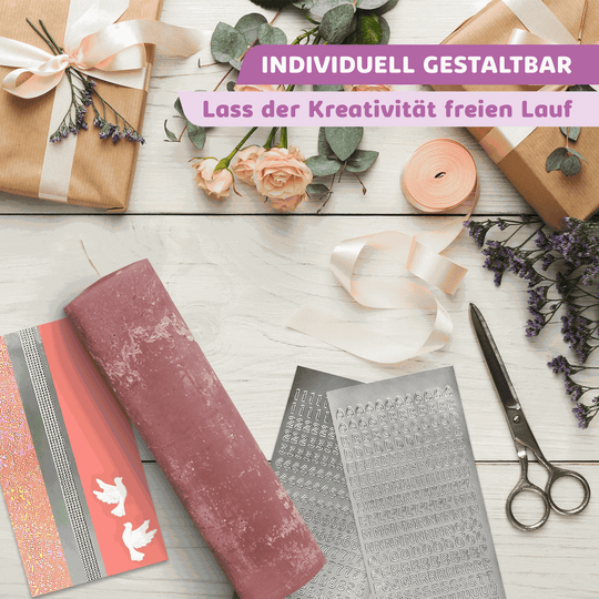 Rustic Stumpenkerze-Rohling - Zur Deko oder zum Basteln € Kerzenrohling Grau-20x7 WikaKerzen