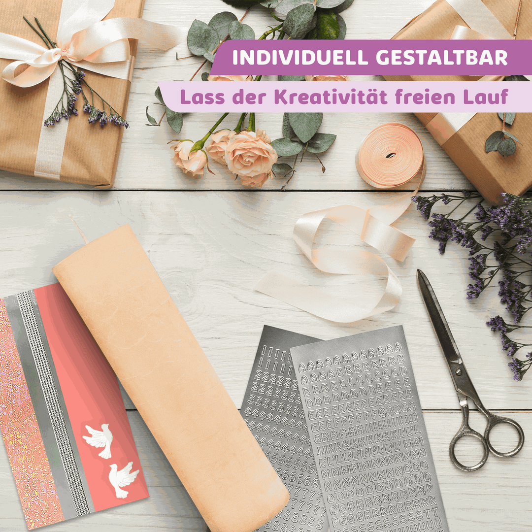 Rustic Stumpenkerze-Rohling - Zur Deko oder zum Basteln € Kerzenrohling Grau-20x7 WikaKerzen