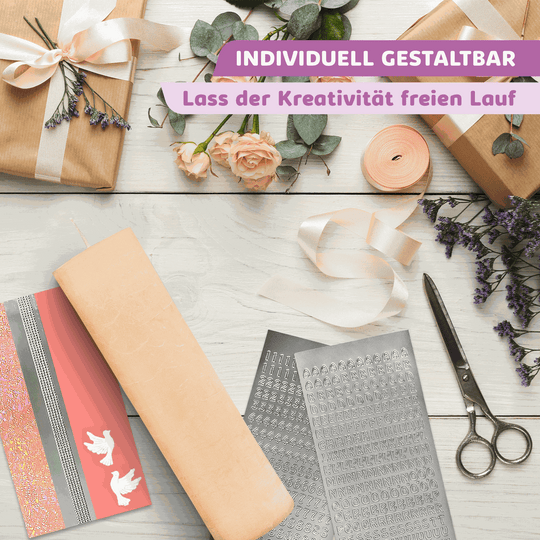 Rustic Stumpenkerze-Rohling - Zur Deko oder zum Basteln € Kerzenrohling Grau-20x7 WikaKerzen