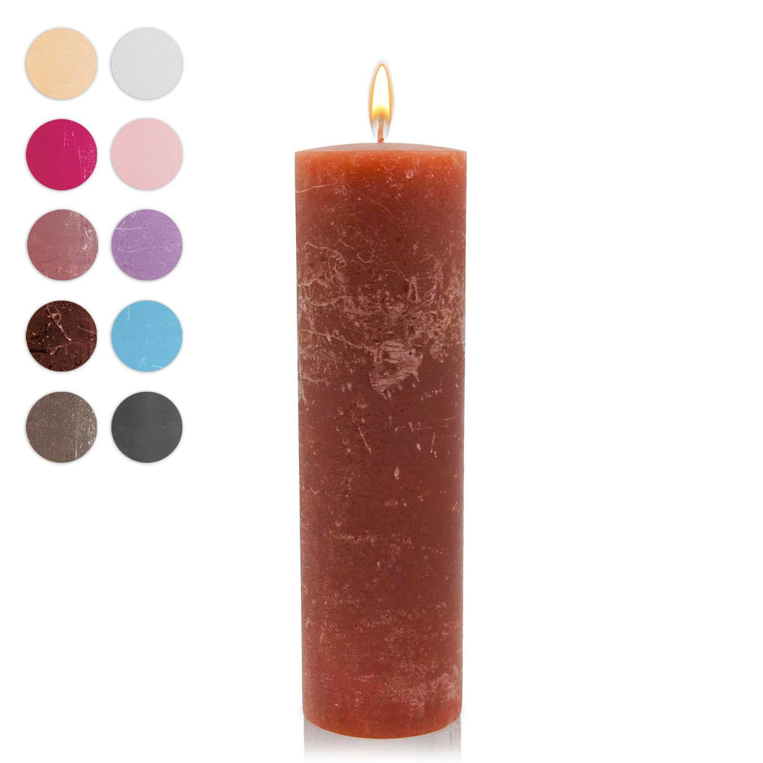 Rustic Stumpenkerze-Rohling - Zur Deko oder zum Basteln € Kerzenrohling Grau-20x7 WikaKerzen