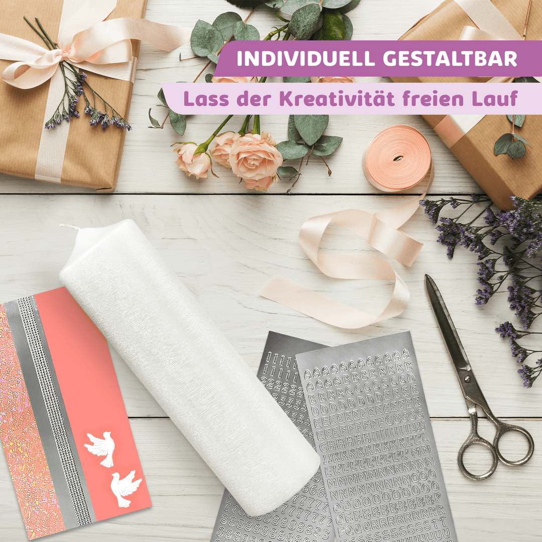 DIY Stumpenkerze-Rohling - Zum Basteln & Verzieren - Perlmutt