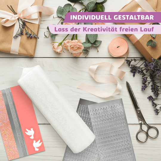 DIY Stumpenkerze-Rohling - Zum Basteln & Verzieren - Perlmutt
