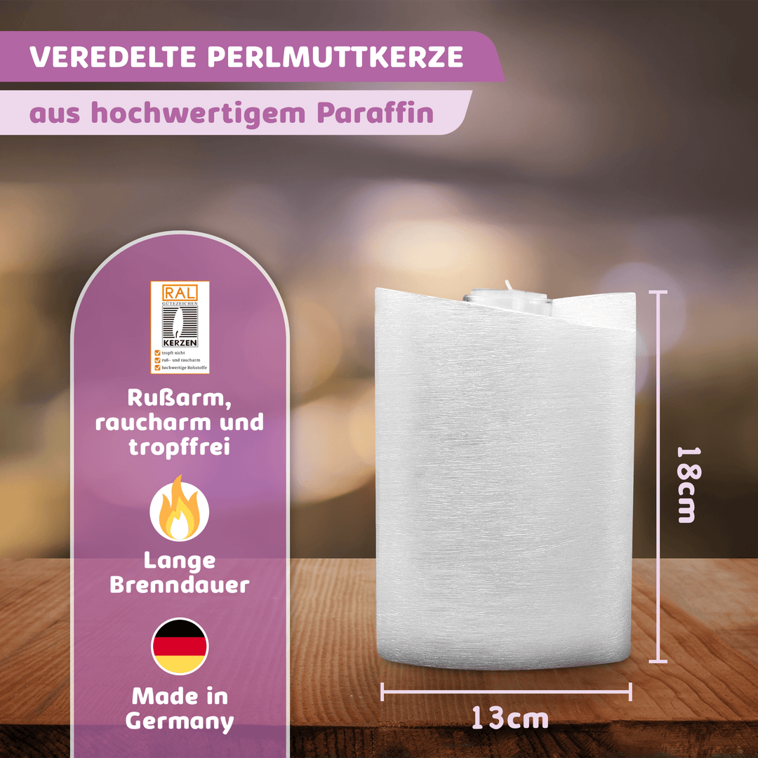 DIY Stumpenkerze-Rohling - Zum Basteln & Verzieren - Perlmutt