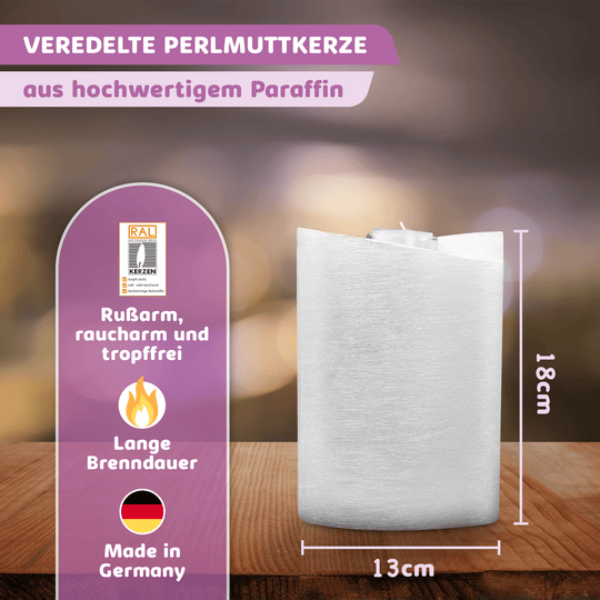 DIY Stumpenkerze-Rohling - Zum Basteln & Verzieren - Perlmutt