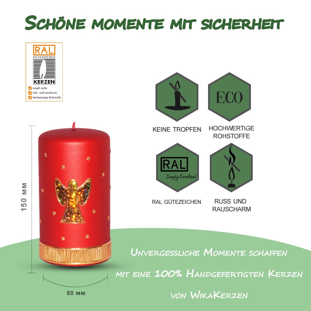 Weihnachtskerze Adventskerze Stumpe